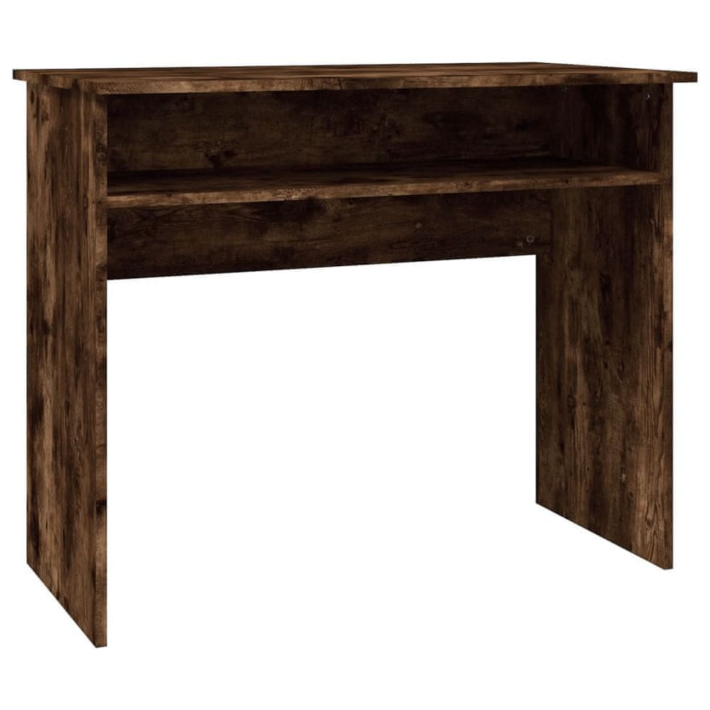 Vidaxl Stôl dymový dub 90x50x74 cm spracované drevo